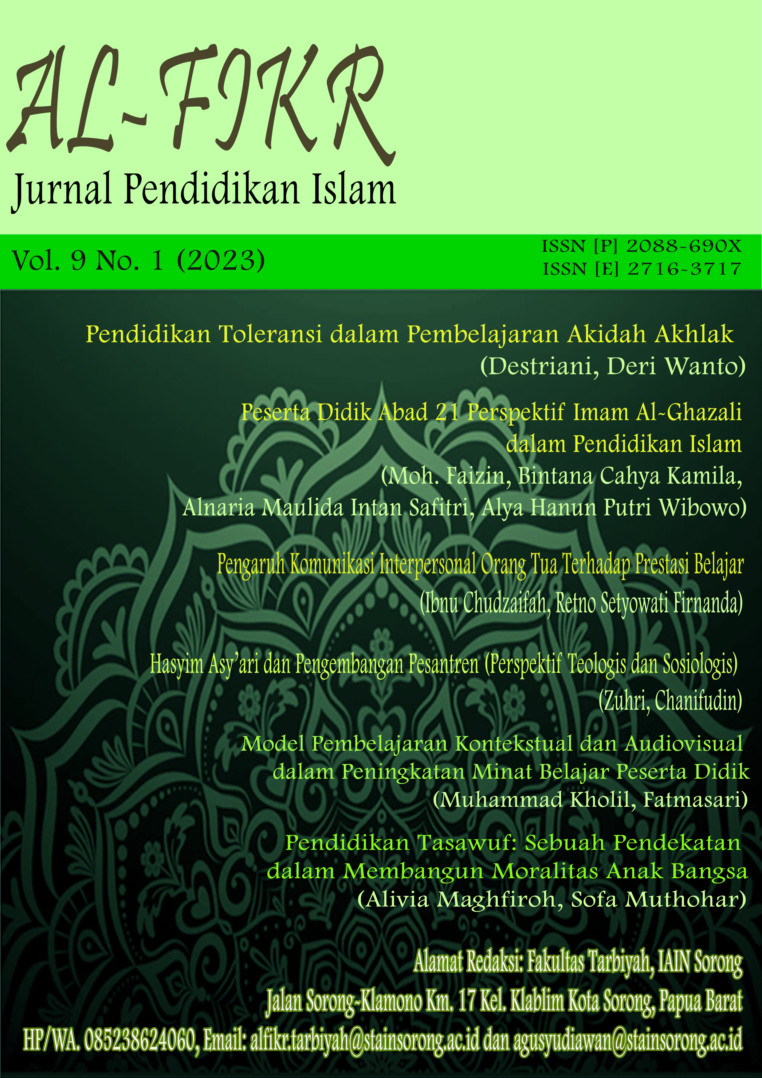 					View Vol. 9 No. 2 (2023): Al-Fikr: Jurnal Pendidikan Islam
				